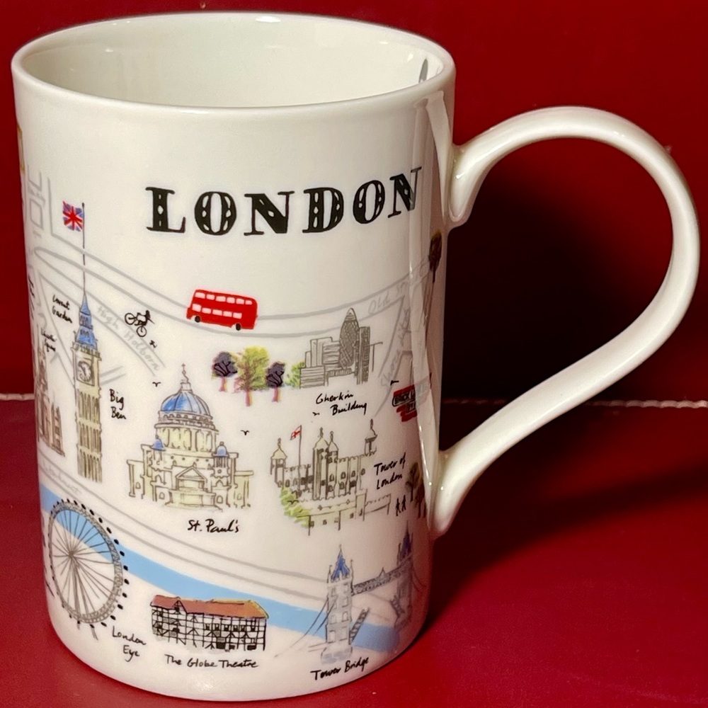 Alice Tait London Map Mug Temple Island Collection St. Paul’s Big Ben